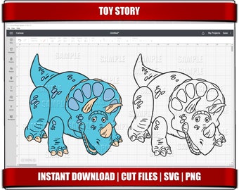 Toy Story Dinosaur SVG, Dino Clipart, Pliki do cięcia (Pobieranie cyfrowe)