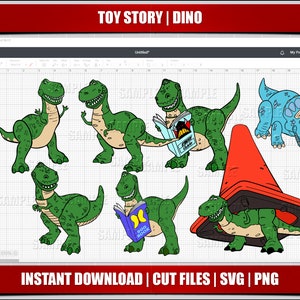 dino svg, dinosaur svg toy story svg, toy story clipart, cut files for cricut svg files, silhouette, instant download, digital printable svg