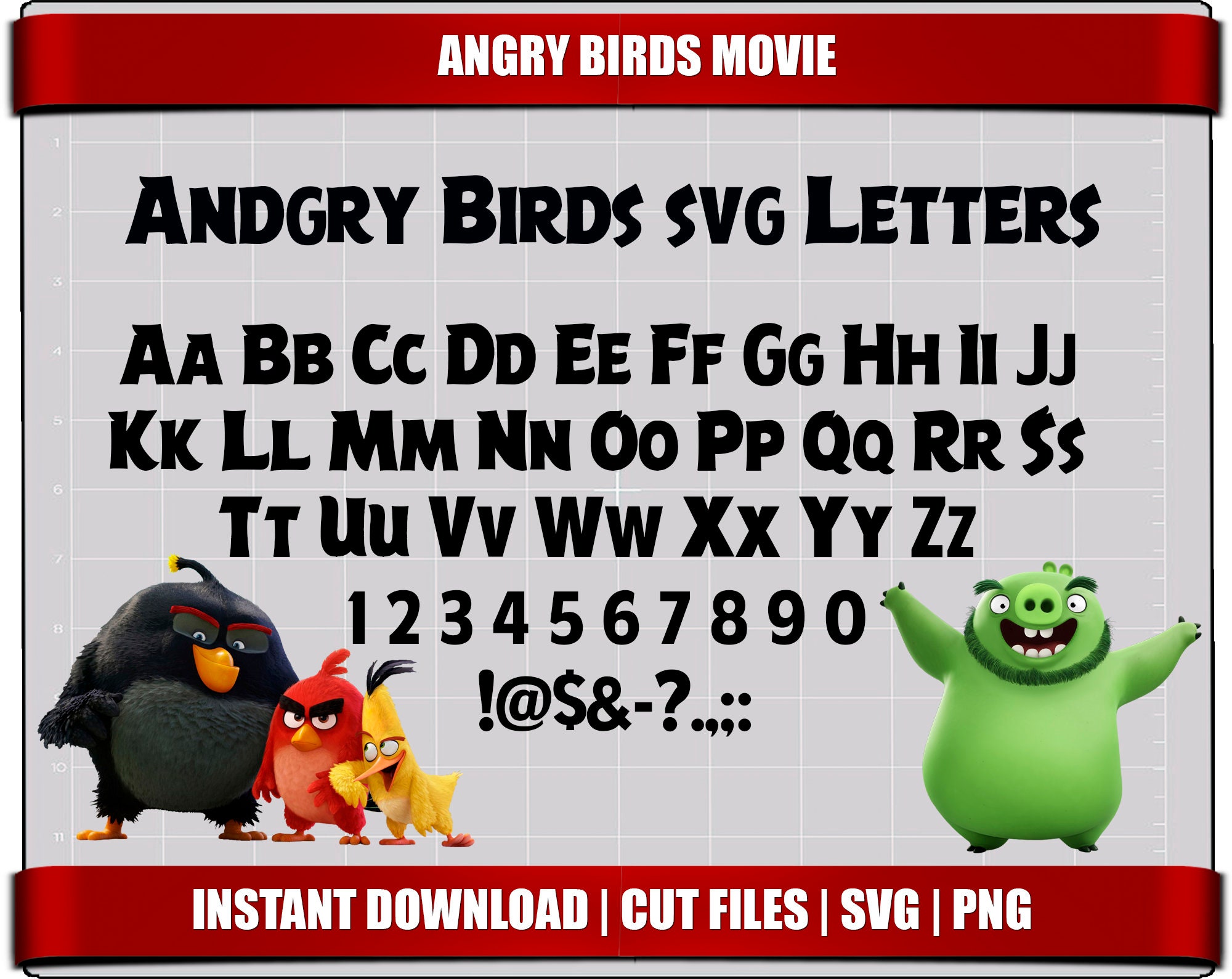 Angry Birds Font Svg Letters Alphabet Disney Angry Bi vrogue.co