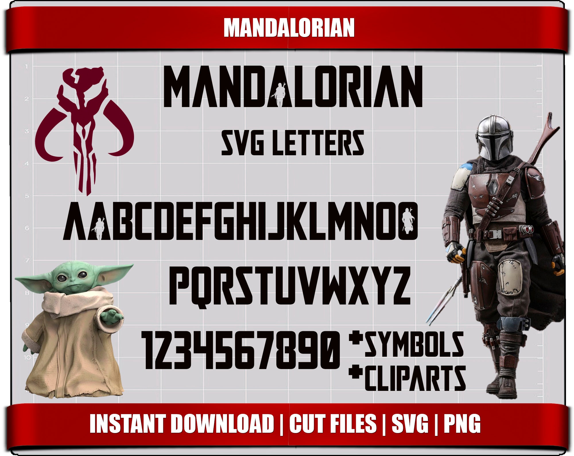 The Mandalorian Font Svg Png Star Wars Alphabet Star Wars Norway ...