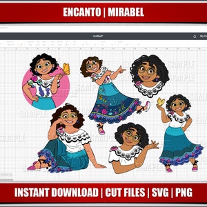 encanto svg, encanto clipart, encanto mirabel svg, digital printable instant download cricut cut files, silhouette, birthday party svg png