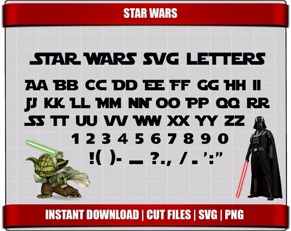 star wars font svg letters alphabet, star wars birthday party digital  printable svg alphabet letters clipart star wars instant download svg