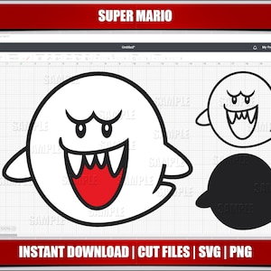 Mario SVG, Mario PNG clipart, Luigi SVG Mario Birthday SVG pour les fichiers de découpe Cricut, fichiers de découpe de silhouette téléchargement instantané numérique imprimable boo