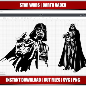 dark vador svg, star wars svg, star wars dark vador png clipart, téléchargement instantané, fichier découpé cricut, fichiers coupé silhouette, anniversaire numérique