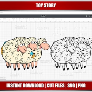 pecora in formato svg, storia del giocattolo in formato svg, ronzio in formato svg, storia del giocattolo png clipart, download istantaneo, per i file in formato svg cricut, festa di compleanno stampabile digitale in formato svg png