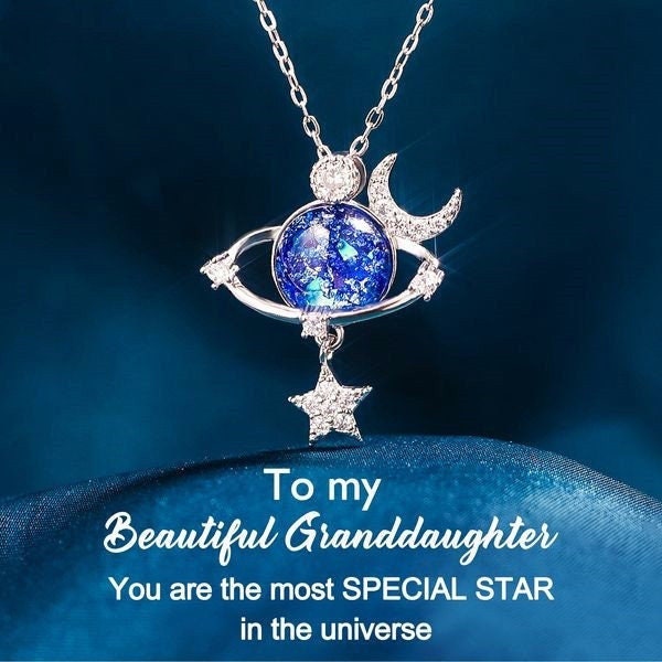 For Granddaughter, You Are The Most Special Star In The Universe Star Necklace, Moon Star Necklace,Gift from Grandma, Christmas Gift for Her