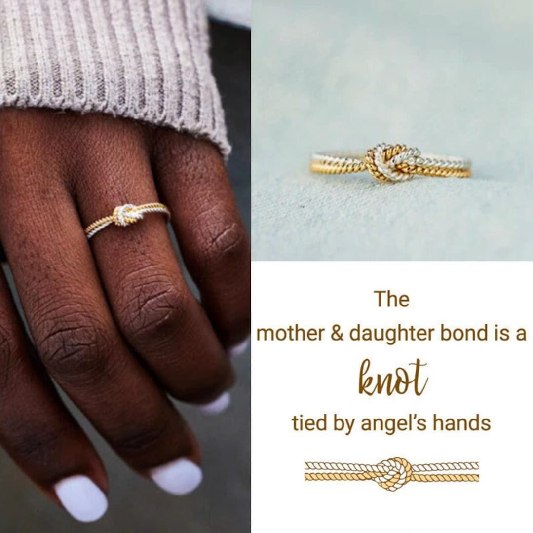 Mother Daughter Bond Handcrafted Two Strand Knot Ring Etsy mother-daughter-bond-handcrafted-two-strand-knot-ring-etsy