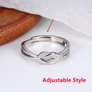 To My Daughter Square Knot Ring, Infinity Love Ring, Sterling Silver ...