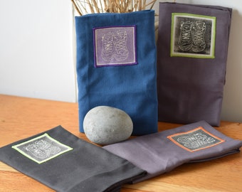 Large Adult  Boot Bags with Hand Printed Design. Click here to view.