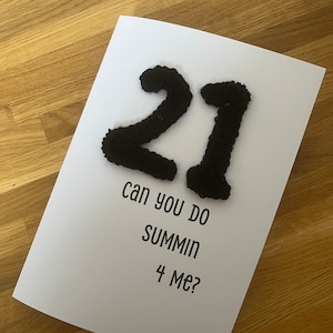Geburtstagskarte Drake Themed 21.Geburtstagskarte Handgemacht