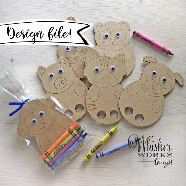 LASER FILE - Finger Animals Kid Craft - Instantly download a file to make this yourself!