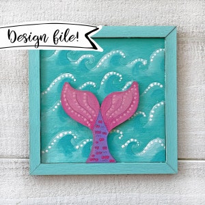 LASER FILE - Mermaid Fin Kid Craft - Instantly download a file to make this yourself!