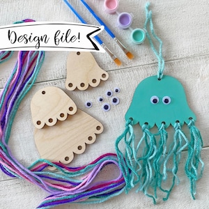 LASER FILE - Jellyfish Kid Craft - Instantly download a file to make this yourself!