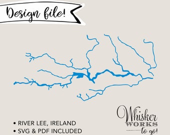 VECTOR FILE - River Lee, County Cork, Ireland - Instant Download