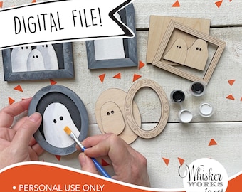 LASER FILE - Ghost Frames Halloween Craft - Instantly download a file to make this yourself!