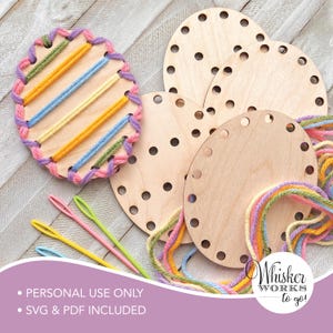 ARCHIVO LÁSER - Manualidad de huevo de Pascua con hilo: ¡descarga instantáneamente un archivo para hacerlo tú mismo!