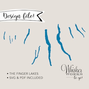 VECTOR FILE - The Finger Lakes - New York - Instant Download
