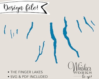 VECTOR FILE - The Finger Lakes - New York - Instant Download