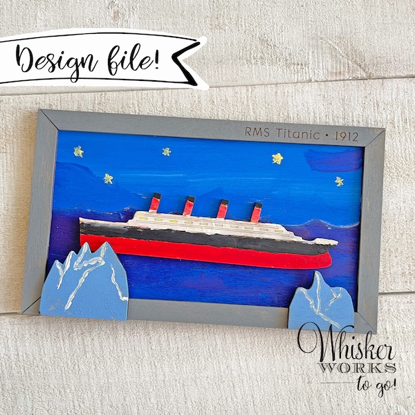 LASER FILE - RMS Titanic Kid Craft - Instantly download a file to make this yourself!