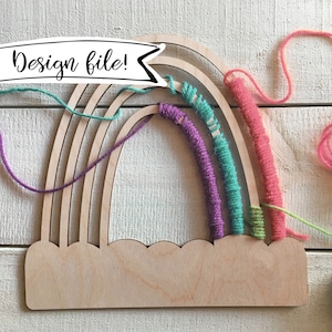 LASER FILE - Rainbow Kid Craft - Instantly download a file to make this yourself!