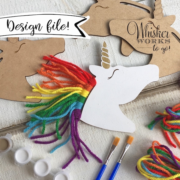 LASER FILE - The ORIGINAL Unicorn Kid Craft - Instantly download a file to make this yourself!