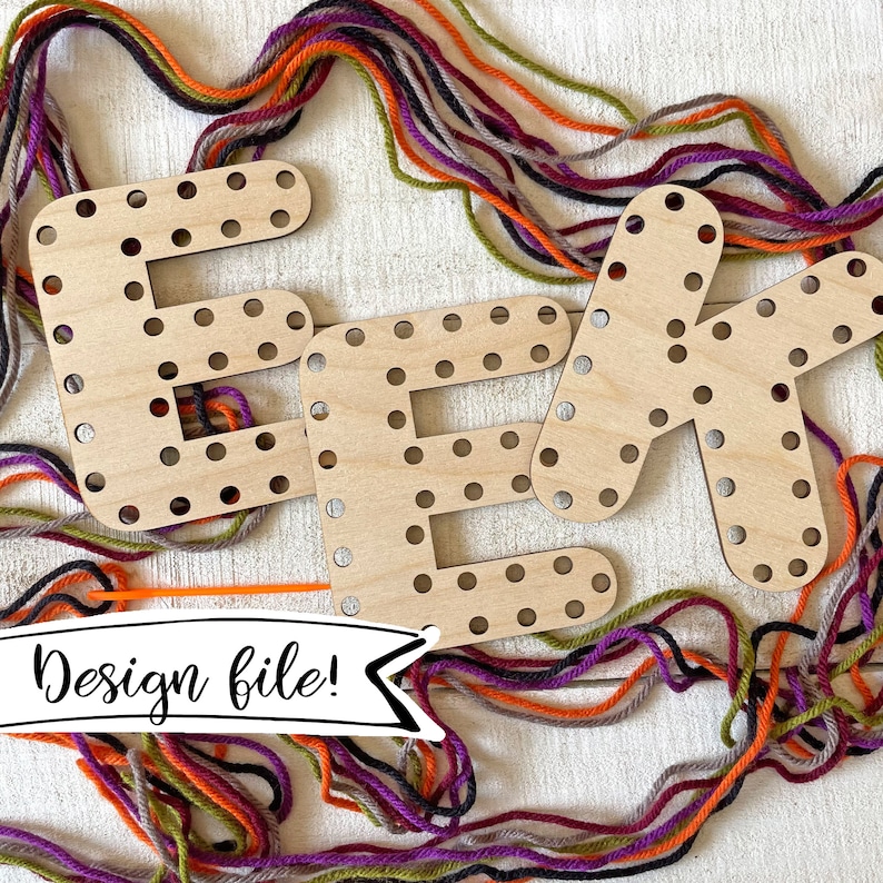 Strands Lettering LASER FILE - EEK Halloween Kid Craft - Instantly Download a File to ...
