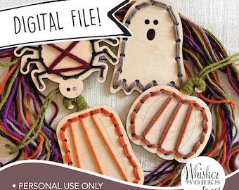 LASER FILE - Halloween Shapes Kid Craft - Instantly download a file to make this yourself!
