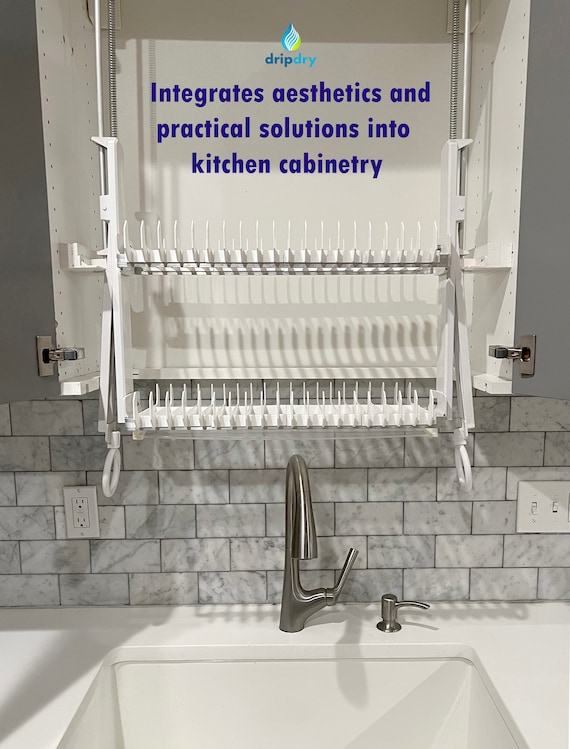 Drying Racks Above Sink Inside Kitchen Cabinet. Hidden Cabinet -   Finland