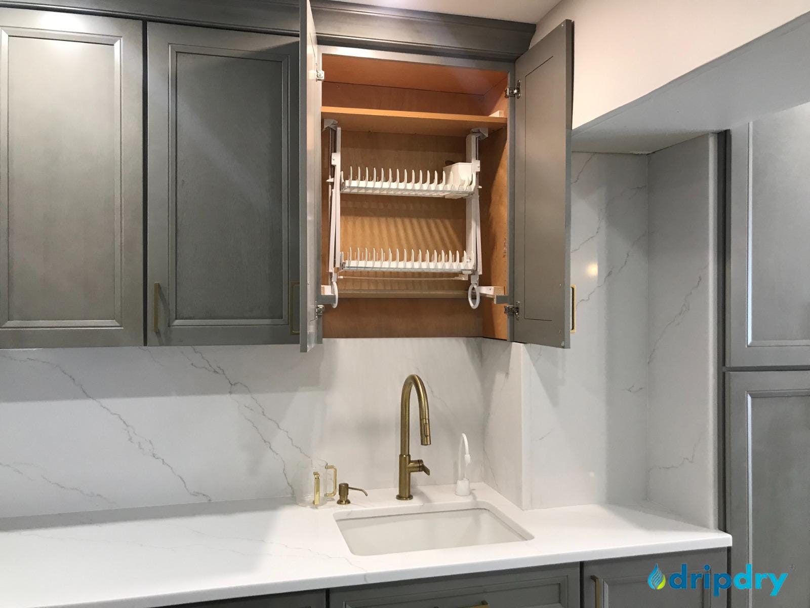 Pull-down Kitchen Cabinet Dish Rack: Inserts Into Any Cabinet - Etsy
