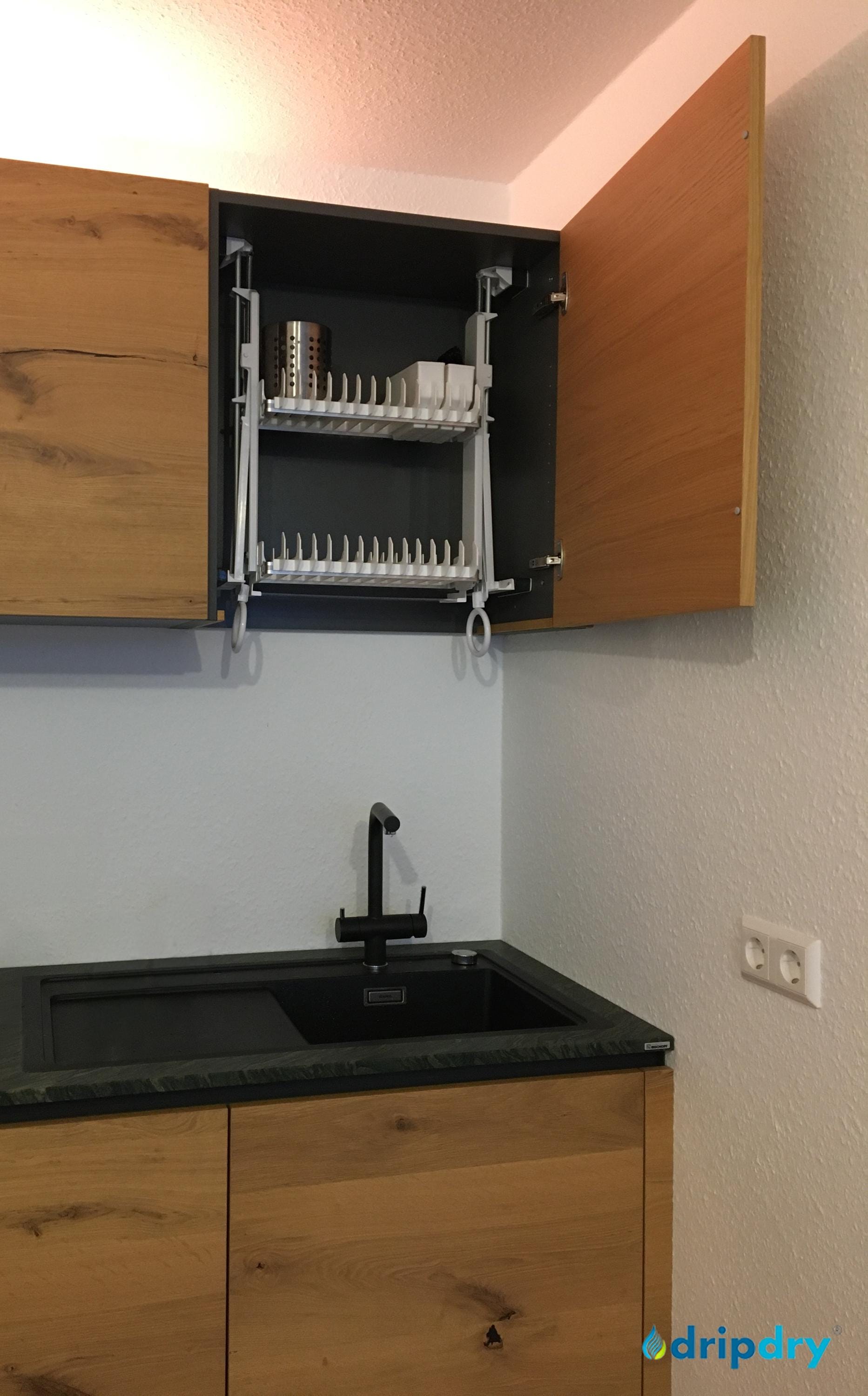 Pull-down Kitchen Cabinet Dish Rack: Inserts Into Any Cabinet - Etsy