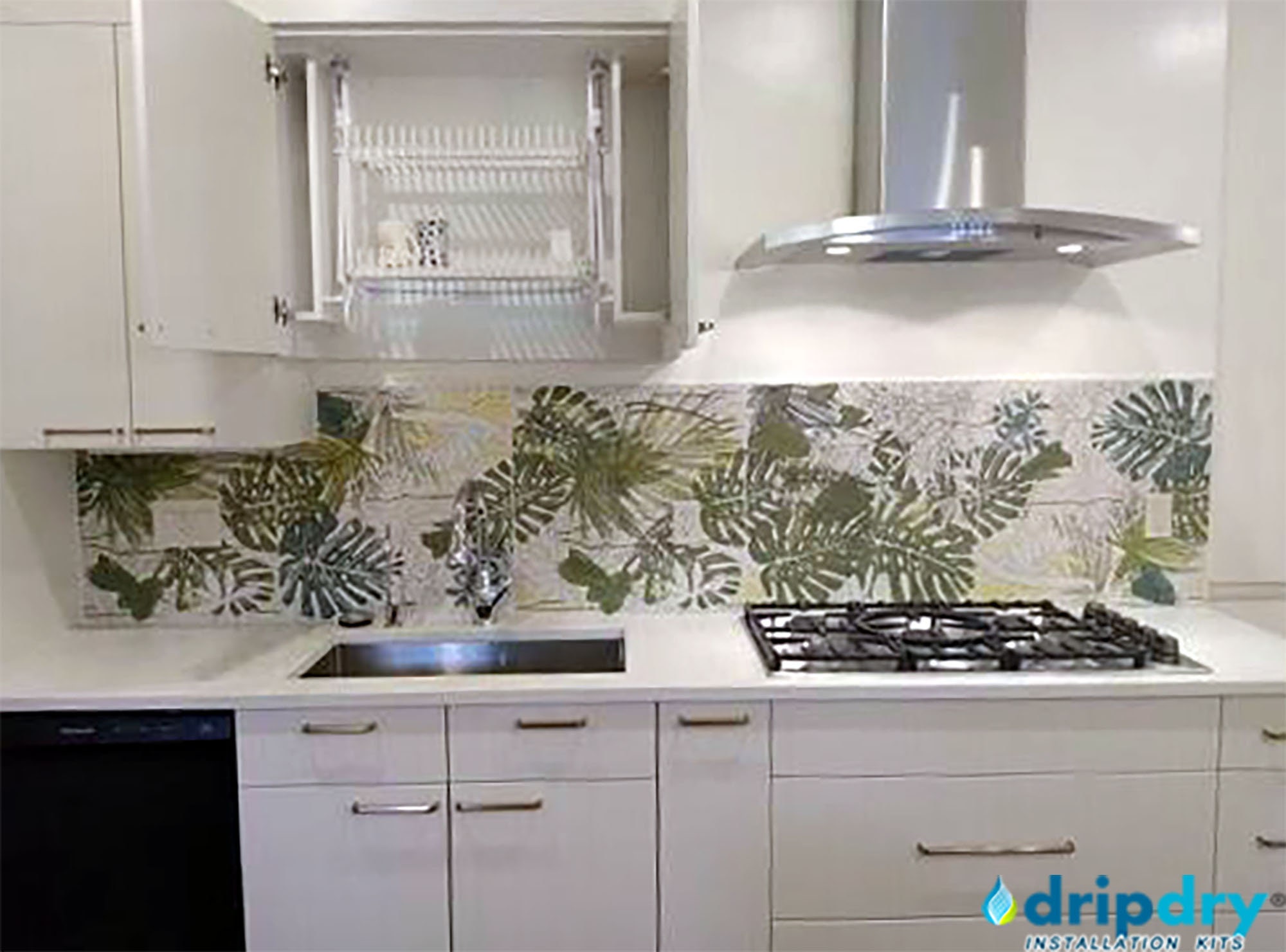 Drying Racks Above Sink Inside Kitchen Cabinet. Hidden Cabinet Dish Rack to  Fit All Cabinets 