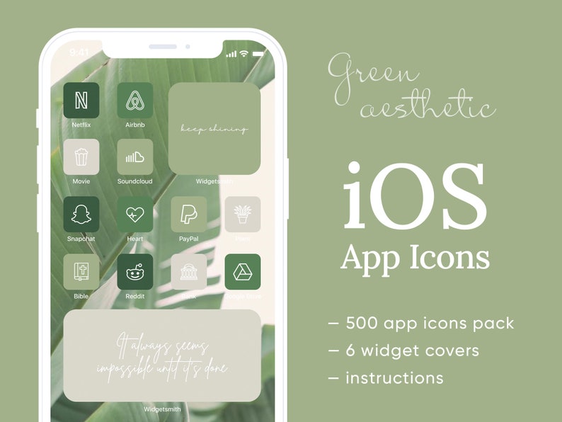 Green App Icons for iOS 14 Icon Theme Pack iPhone Green Etsy
