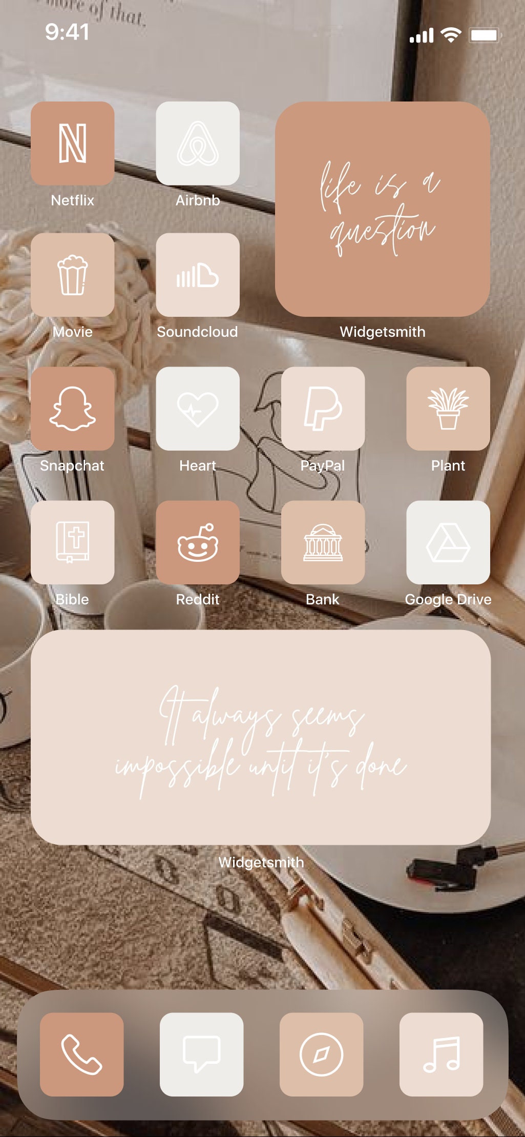 Ios 14 Beige Aesthetic 1200 App Icons Pack 726