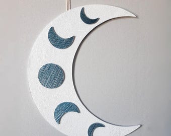 Moon Phases Wall Decor - Children's Room Decor - Baby Room Decor - Celestial Bodies - Starry Sky - Wall Art - Enchantment