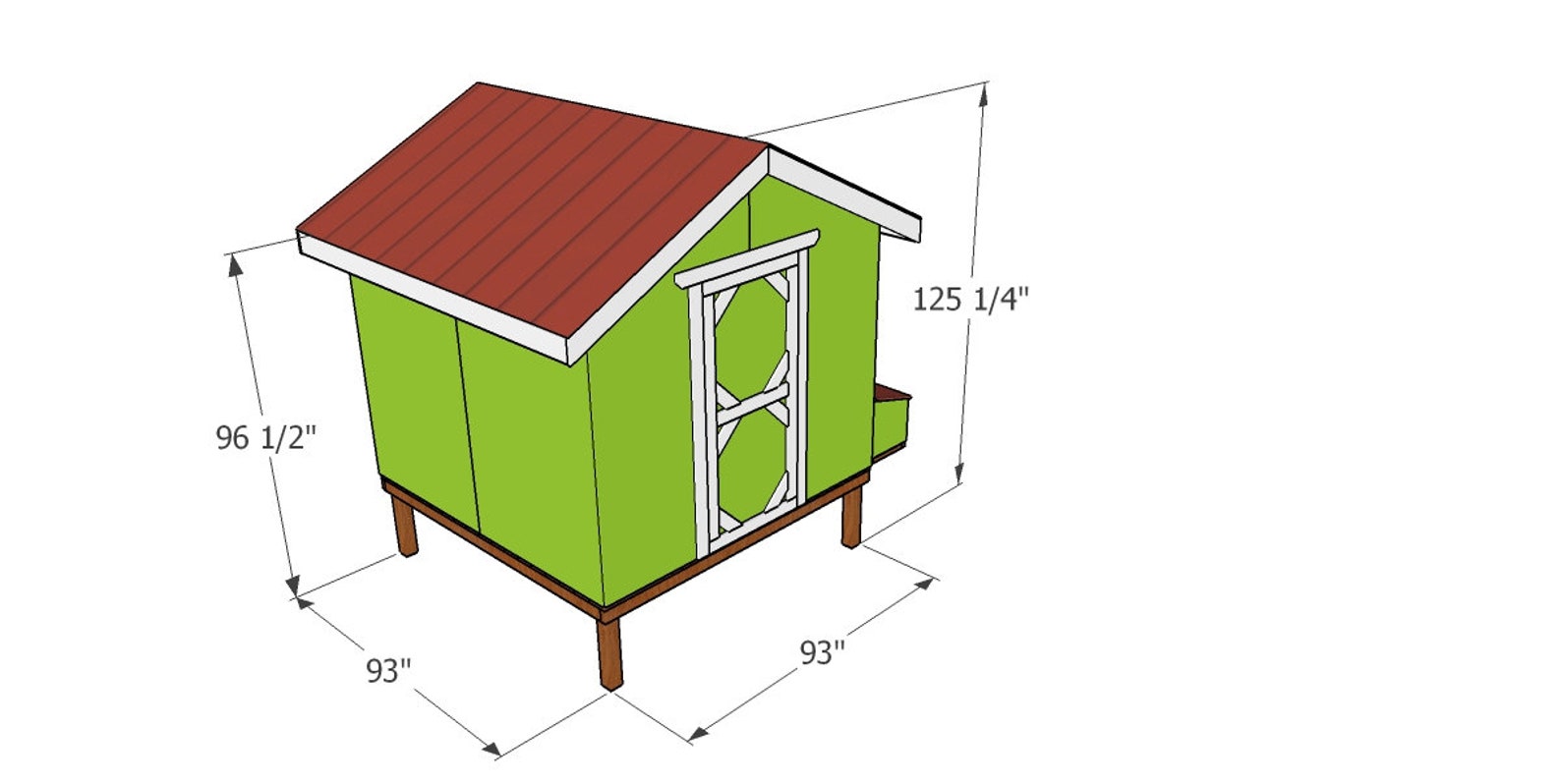 8x8 Chicken Coop Plans DIY PDF Download Etsy