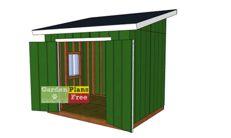 8x10 Lean to Shed Plans Garden Shed Plans - Etsy