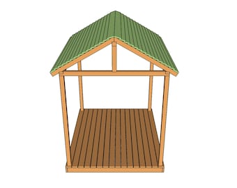 8x10 Outdoor Gable Pavilion Plans