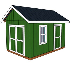 10x14 Gable Shed Plans - DIY Garden Storage Shed