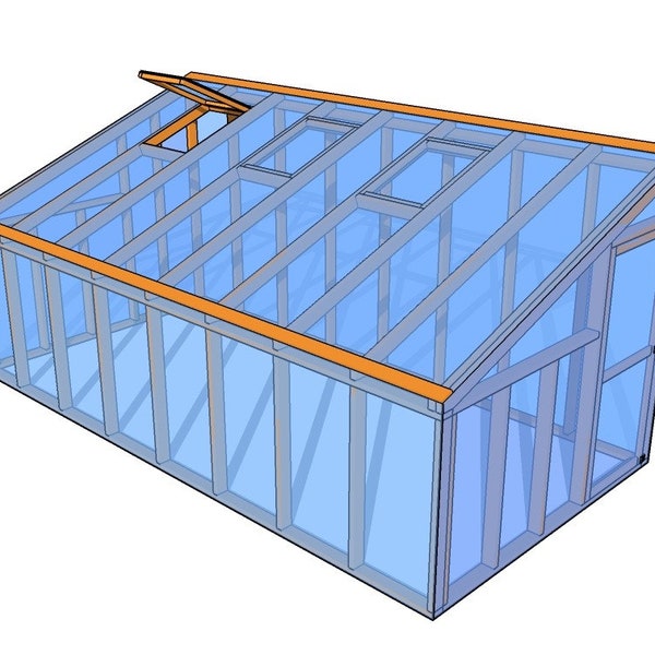 8x16 Lean to Greenhouse Plans