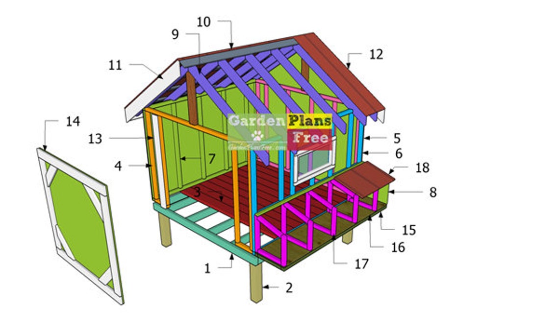 6x6 Backyard Chicken Coop Plans DIY PDF Download Etsy