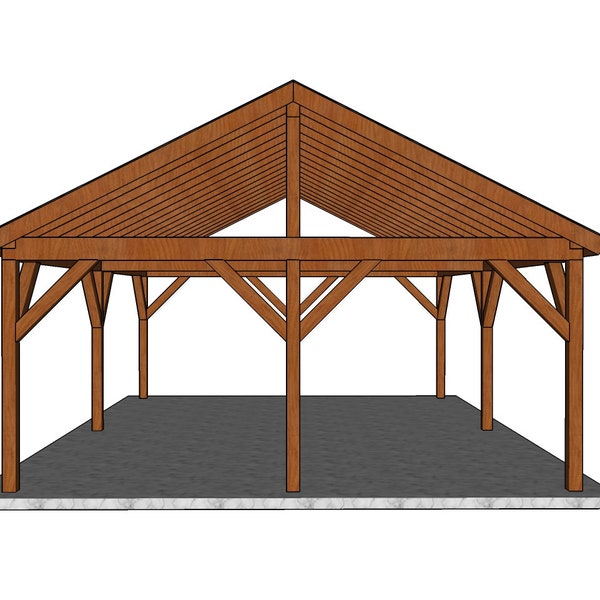 20x30 Gable Pavilion Plans