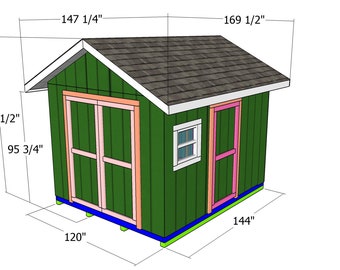 10x12 Shed Plans - Gable Garden Shed - PDF Download