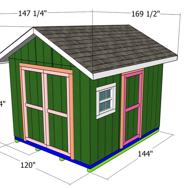 10x12 Shed Plans - Gable Garden Shed - PDF Download