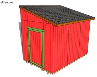 8x12 Lean to Garden Shed Plans