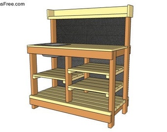 Potting Bench with Sink Plans