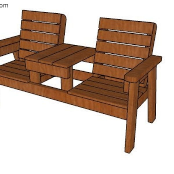 Jack and Jill Bench Plans - DIY Outdoor Bench