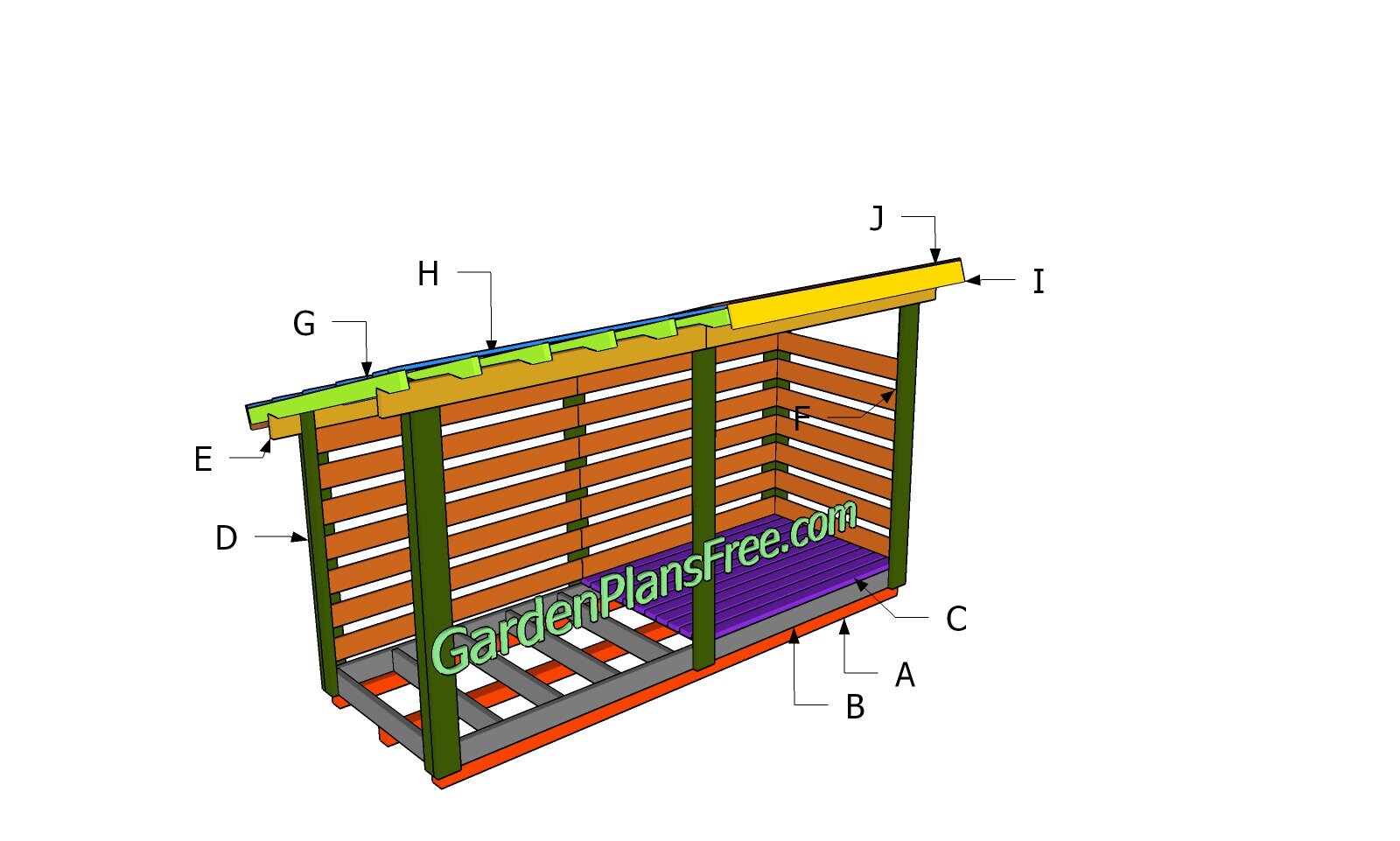 2 cord wood shed sale