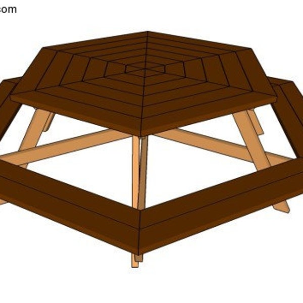 Hexagon Picnic Table Plans