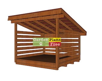 8x8 Firewood Shed Plans - 3 cord Wood Storage Shed Plans