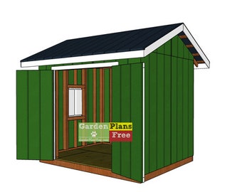 8x10 Gable Shed Plans - Easy Garden Storage Shed Plans